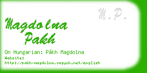 magdolna pakh business card