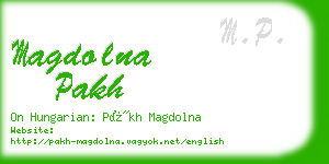 magdolna pakh business card